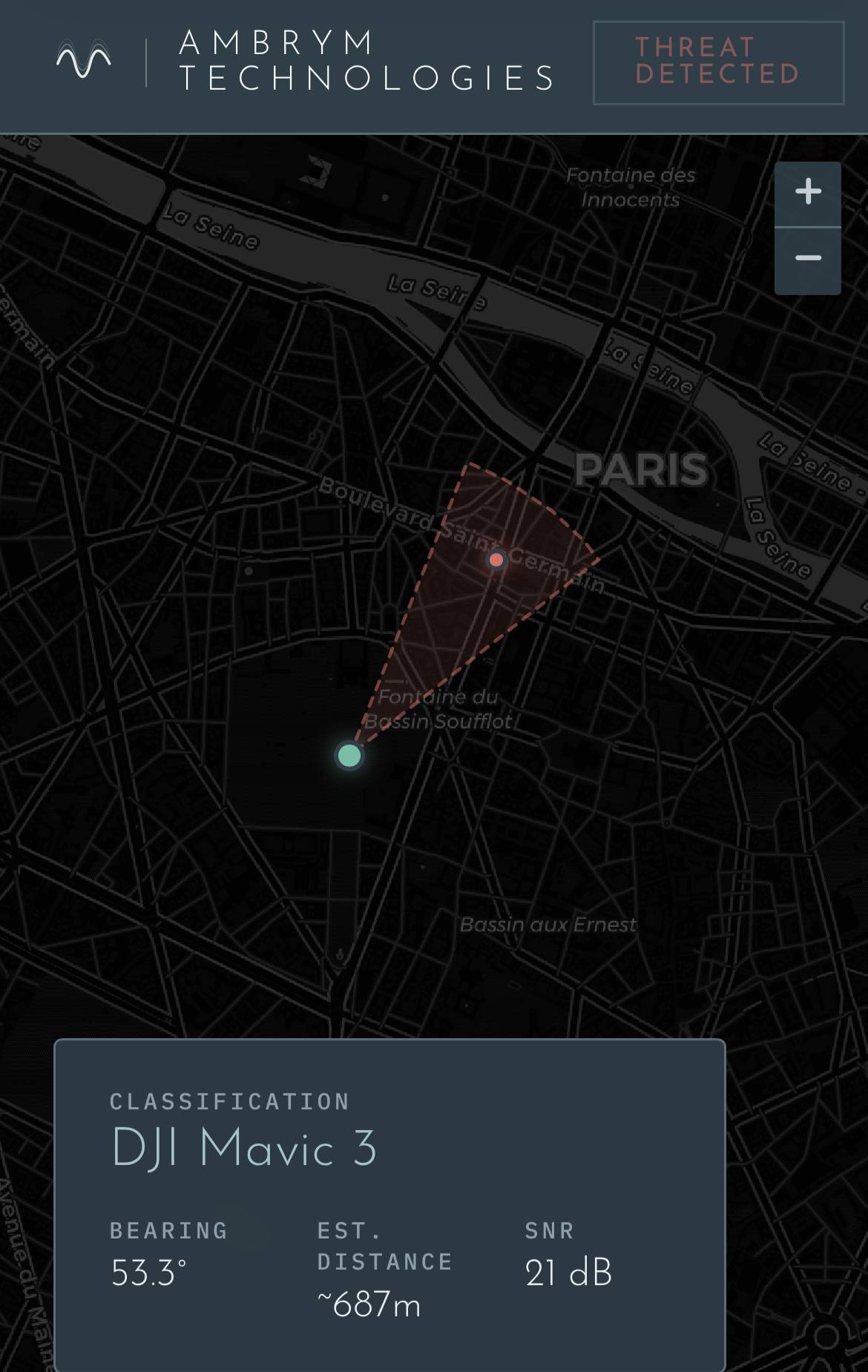 Ambrym Technologies detection interface